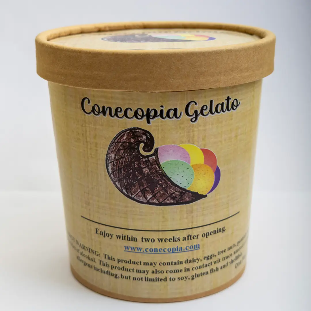 One pint of Cranberry Orange Sorbetto gelato.