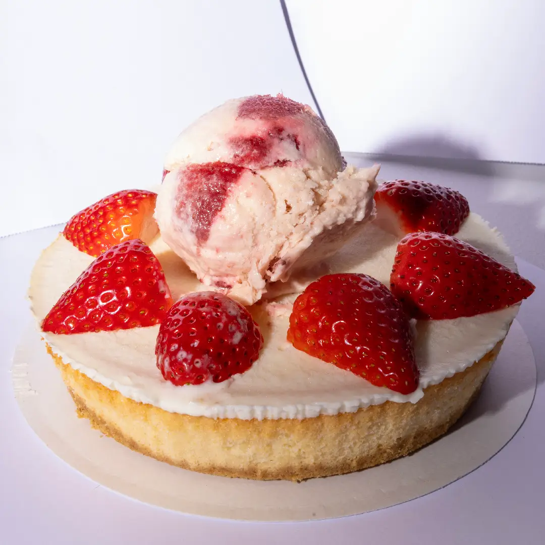 One pint of Strawberry Goat Cheese gelato.