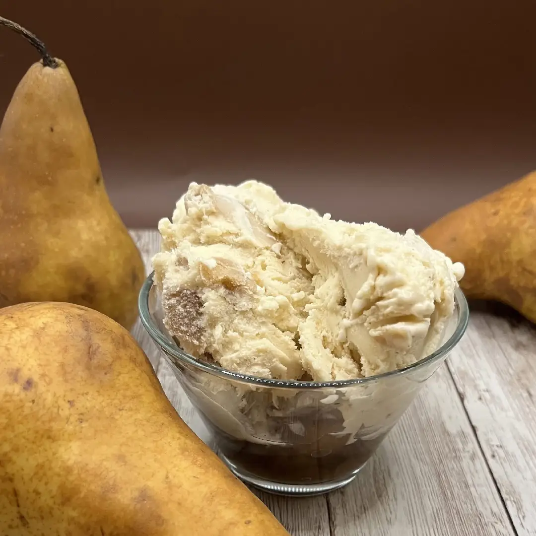 One pint of Amaretto Pear gelato.